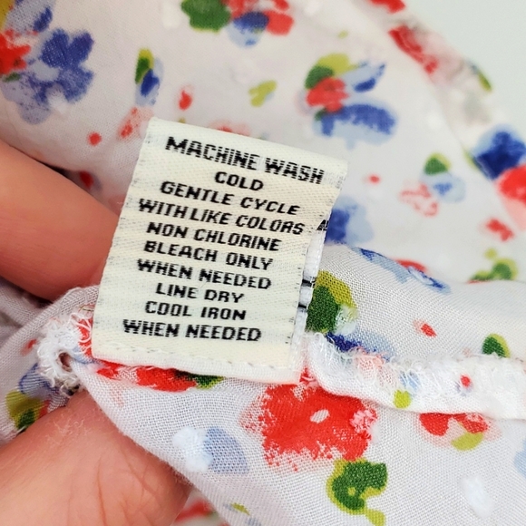 Caffe Marrakesh floral ruffle boho button down blouse size XL - Picture 6 of 9